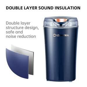 Electric Coffee Grinder | Stainless Steel Blade | Double Layer Noise Reduction | Compact & Powerful Bean Grinder