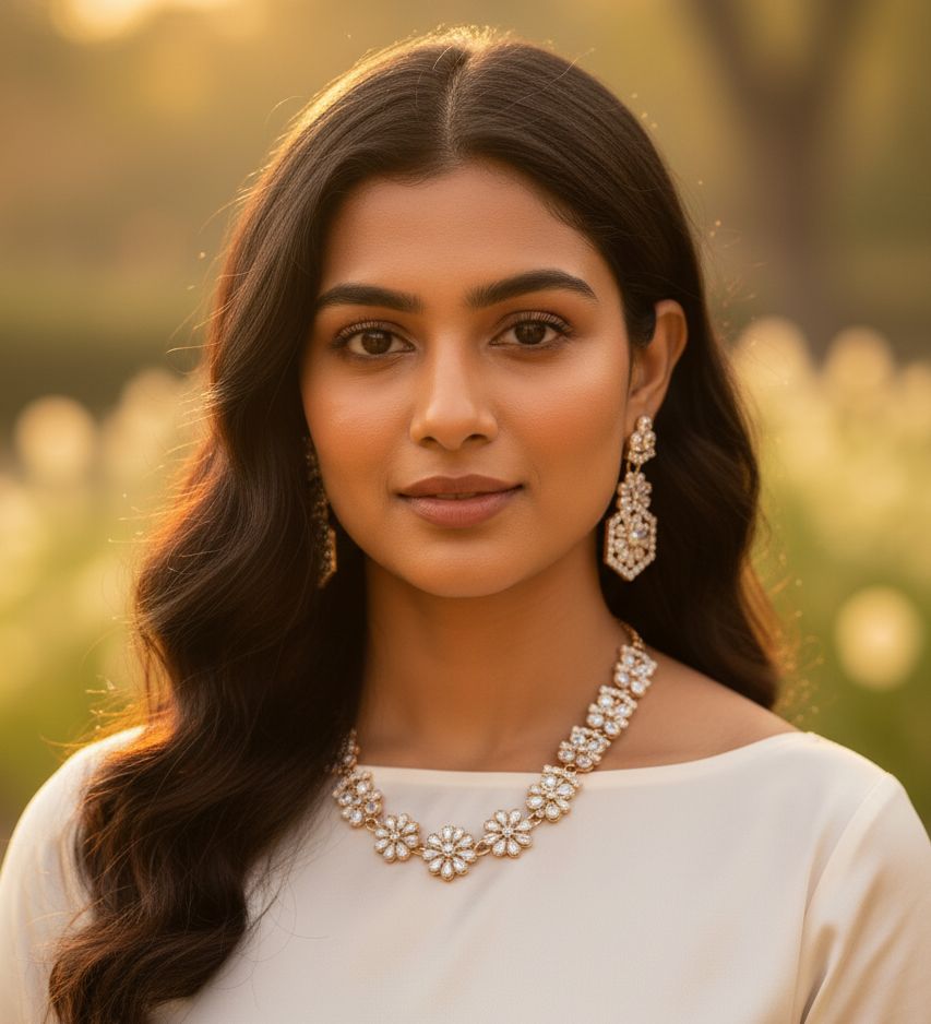 party wear necklace,
imitation diamond necklace,
floral jewellery set,
DropDash.Entity.Shopify.TagsViewModel,
diamond look set,
designer artificial jewellery,
bridal jewellery set,
Austrian diamond necklace set