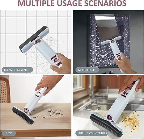 wall-mounted holder,
car,
Buy the Mini Mop Cleaning Tool for kitchen,
and reusable microfiber pad for effortless cleaning.,
and office.,
Self-squeeze design,
360° rotation,