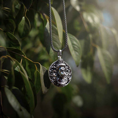 Men's Silver Chain with Hanuman Pendant